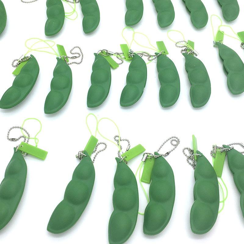Đồ chơi bóp hạt đậu giải tỏa áp lực gắn điện thoại Móc khóa hạt đậu móc khóa hạt lạc