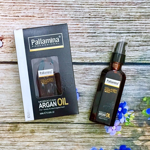 [+Tặng mũ trùm] Tinh dầu Pallamina Moroccan Argan Oil Serum dưỡng bóng tóc cao cấp 60ml