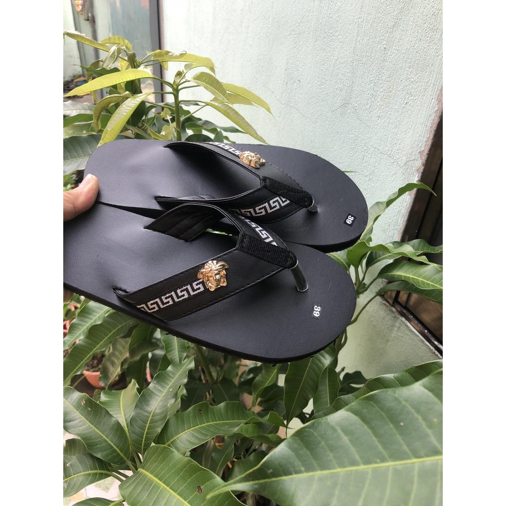 sandal đồng nai dép kẹp nam ( đế đen quai đen phối dù ) size từ 37 nam đến 44 nam