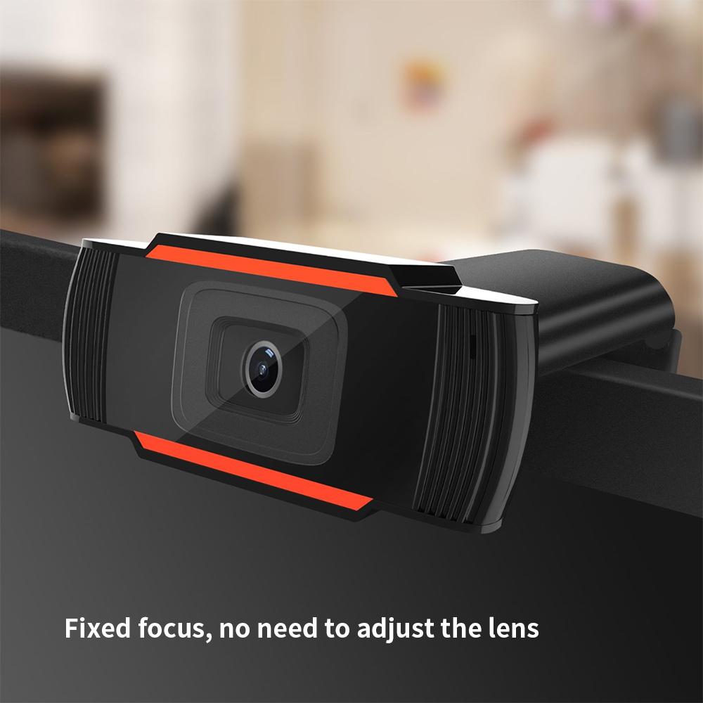 HXSJ A870 USB Webcam 480P Fixed Focus Computer Camera Built-in Sound Absorbing Microphone for Desktop Computer Laptop