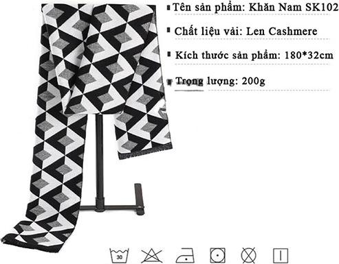 Khăn len nam hàn quốc (dài 1.8m rộng 30cm) thu đông, khăn choàng nam, khăn quàng cổ nam, khăn choàng nữ SK102