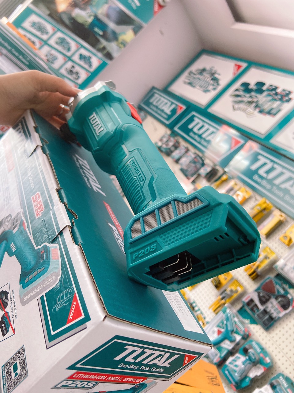 Máy mài góc  dùng pin  Lithium 20V total TAGLI201072 KÈM PIN SẠC - CHÍNH HÃNG
