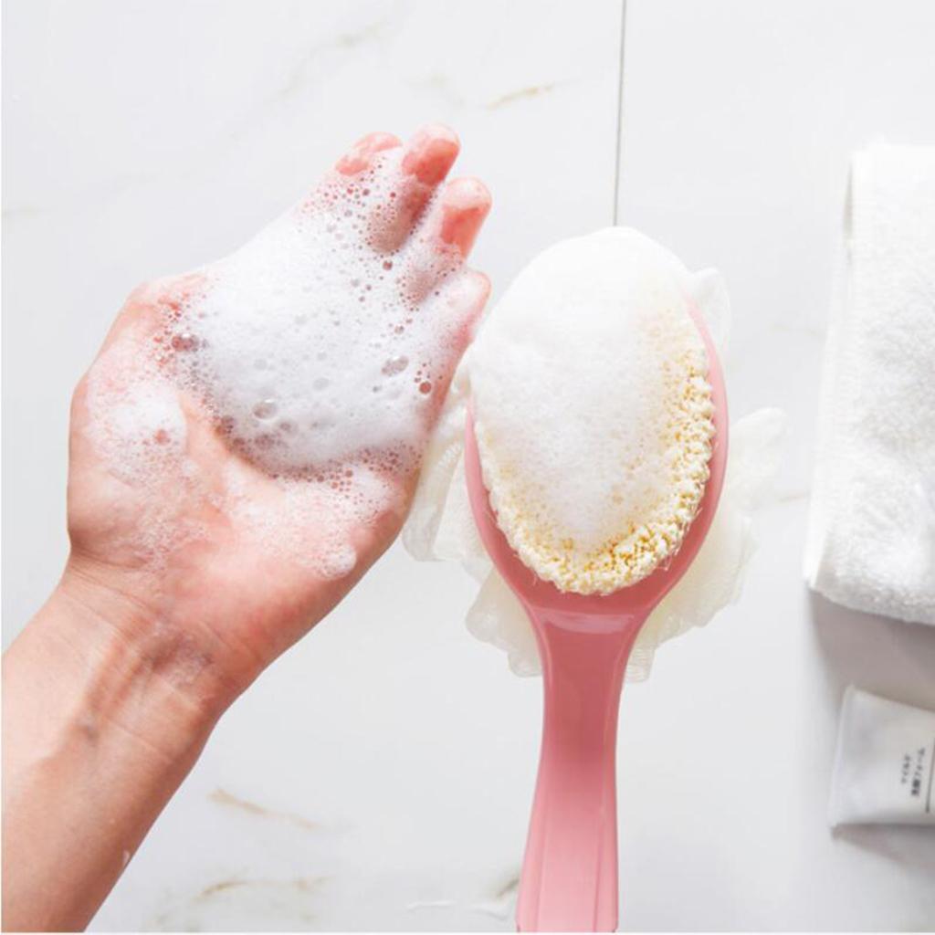 Plastic Long Handle Scrub Skin Massage Shower Brush Bath Back Brush
