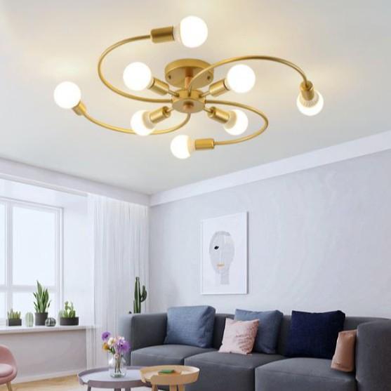 Đèn trần INSET kiểu dáng sang trọng, đẳng cấp loại 8 bóng hiện đại - kèm bóng LED chuyên dụng - .