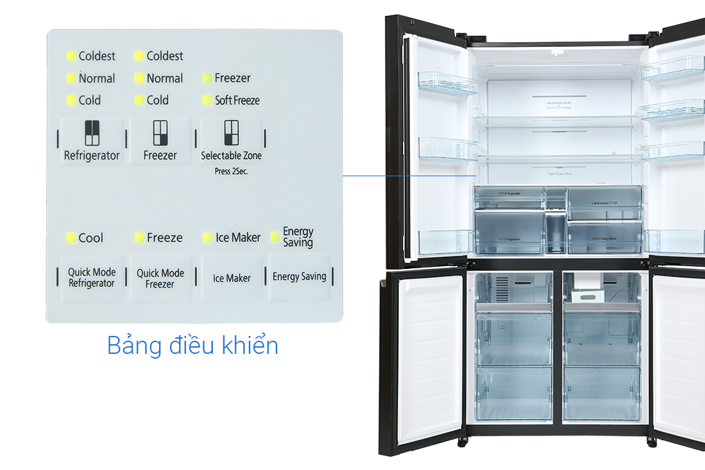 Tủ lạnh Hitachi Inverter 569 lít Multi Door R-WB640PGV1 (GMG) - Hàng chính hãng - Giao HCM và 1 số tỉnh thành