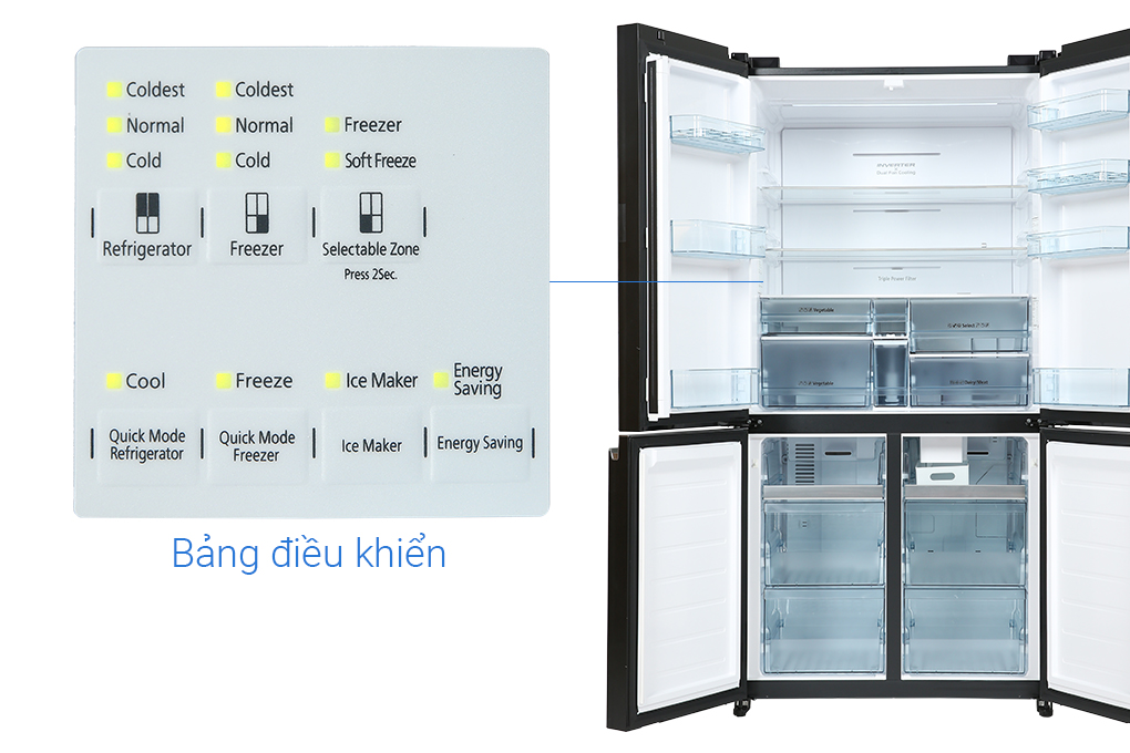 Tủ lạnh Hitachi Inverter 569 lít Multi Door R-WB640PGV1 - HÀNG CHÍNH HÃNG - CHỈ GIAO HCM