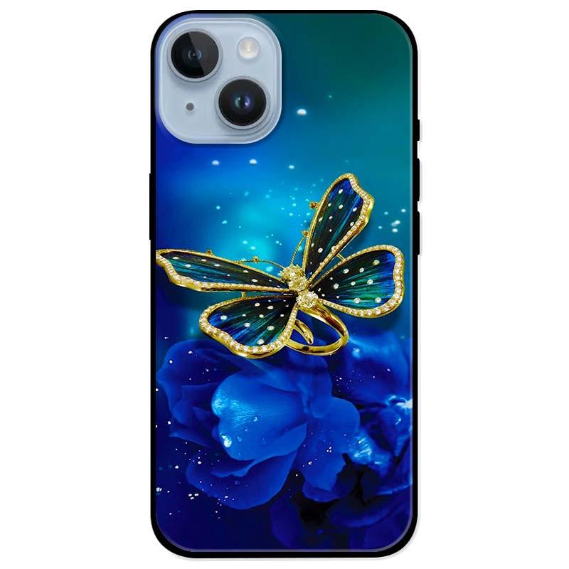 Ốp lưng dành cho Iphone 14 - Iphone 14 Plus - Iphone 14 Pro - Iphone 14 Pro Max - Bướm Xanh