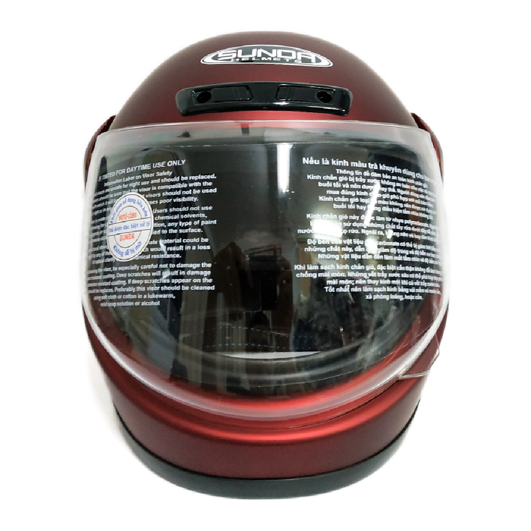 Mũ bảo hiểm fullface hàm SUNDA 555 trơn