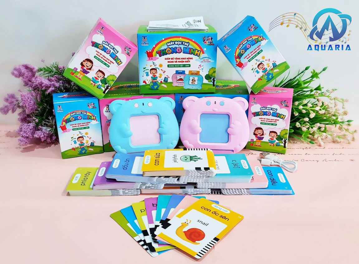 Máy Đọc Thẻ Song Ngữ Anh – Việt 112 Thẻ Flashcards Tiếng Anh Giúp Bé Học Nói Và Ghi Nhớ Tiếng Anh Bằng Hình Ảnh Sinh Động (Giao màu ngẫu nhiên)