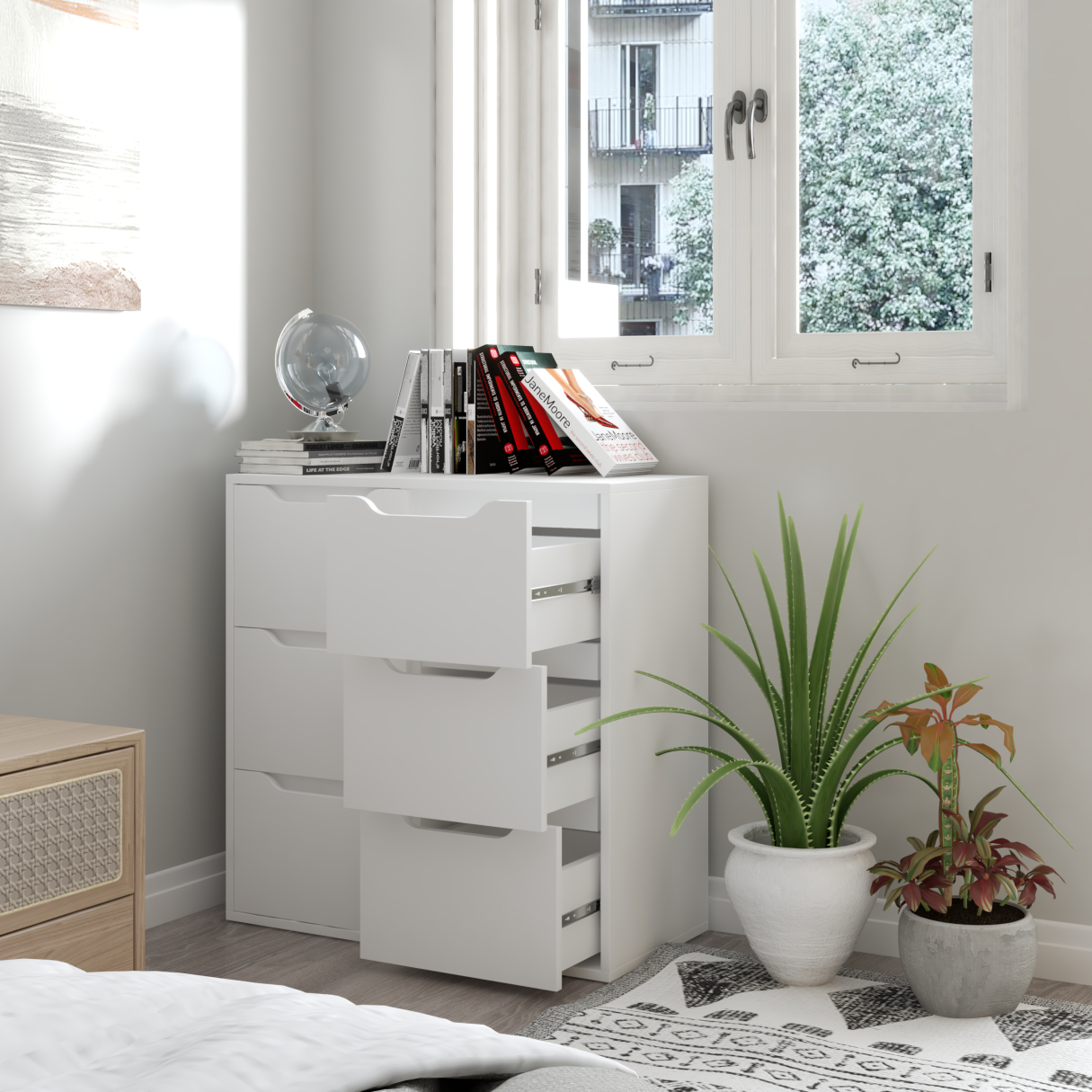 ALEE, Tủ đựng đồ 6 ngăn kéo , 80cm x 38cm x 82cm , THK_035