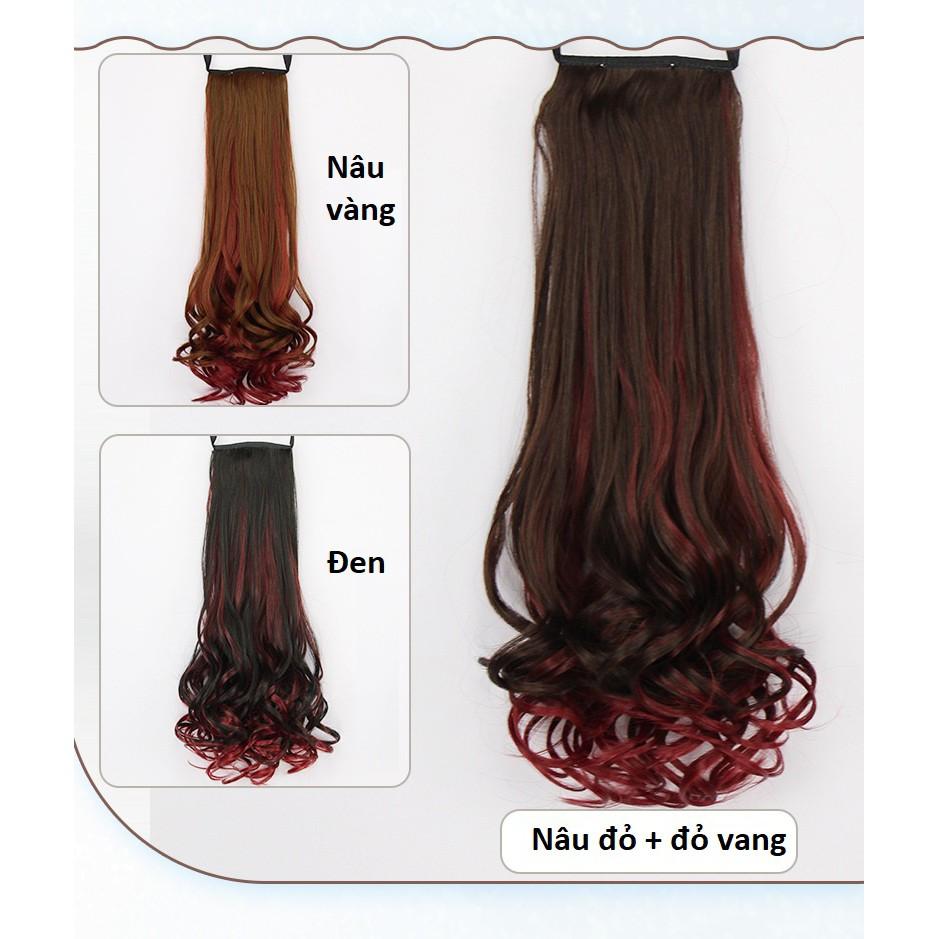 Tóc cột line đỏ vang