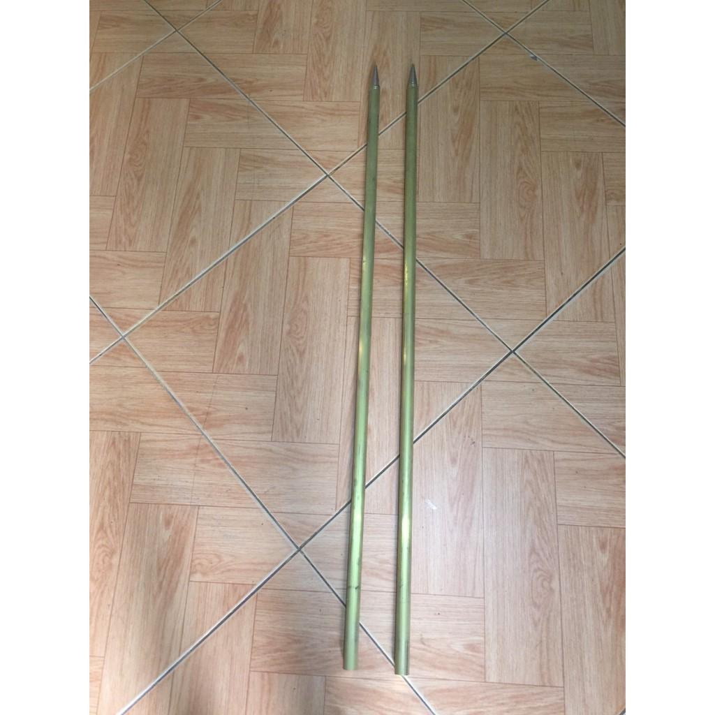 Kim thu sét bằng đồng vàng phi 16 dài 1 mét