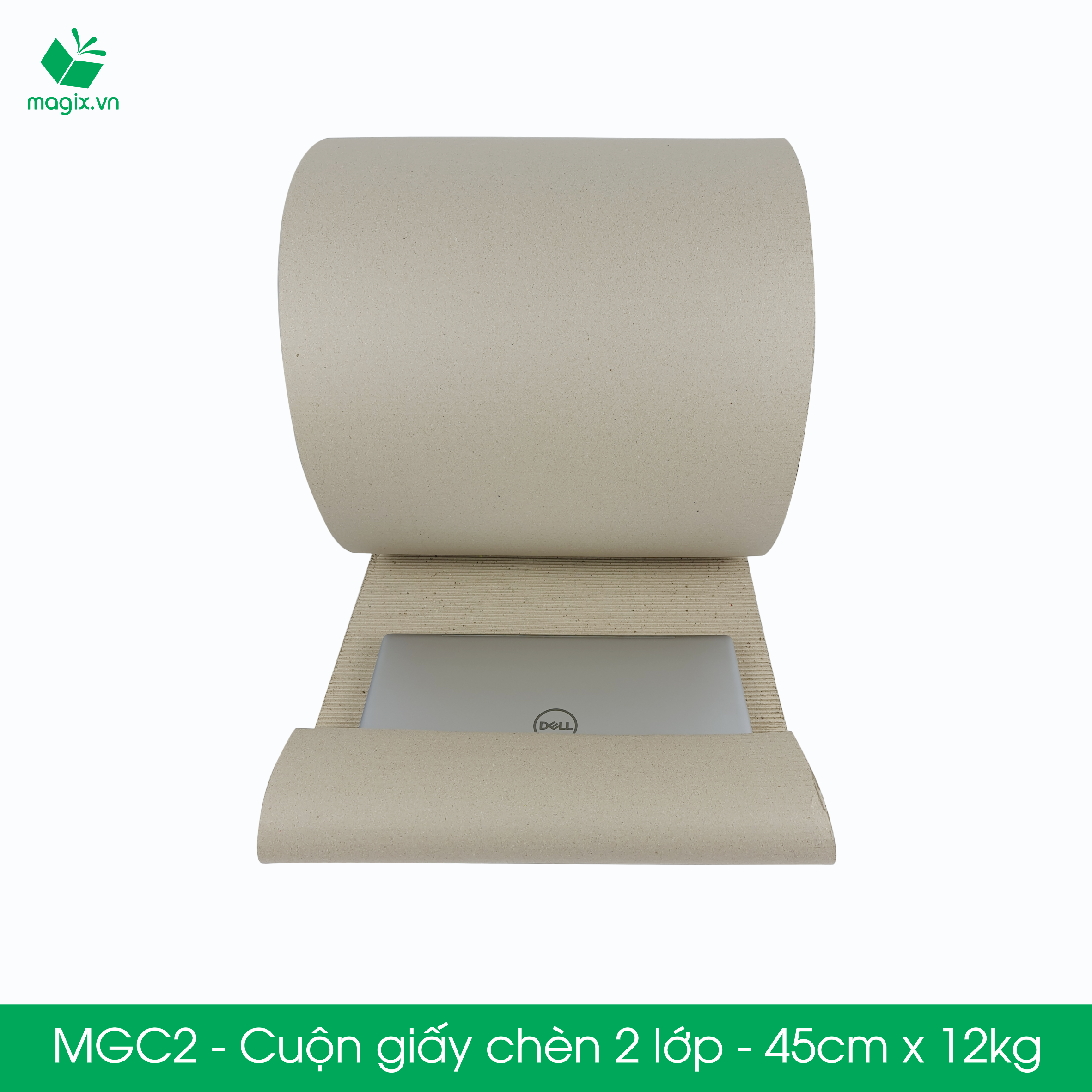 MGC2 - 45cm x 68m - Cuộn giấy chèn 2 lớp - Sóng B