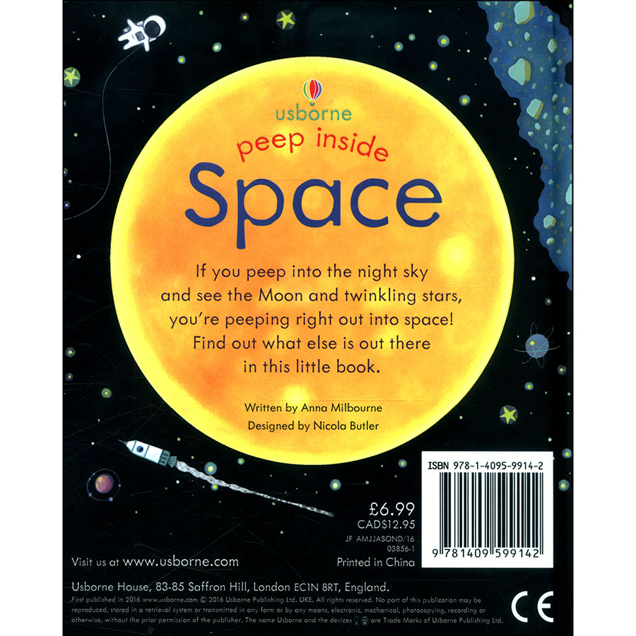 Sách tương tác tiếng Anh - Usborne Peep Inside Space