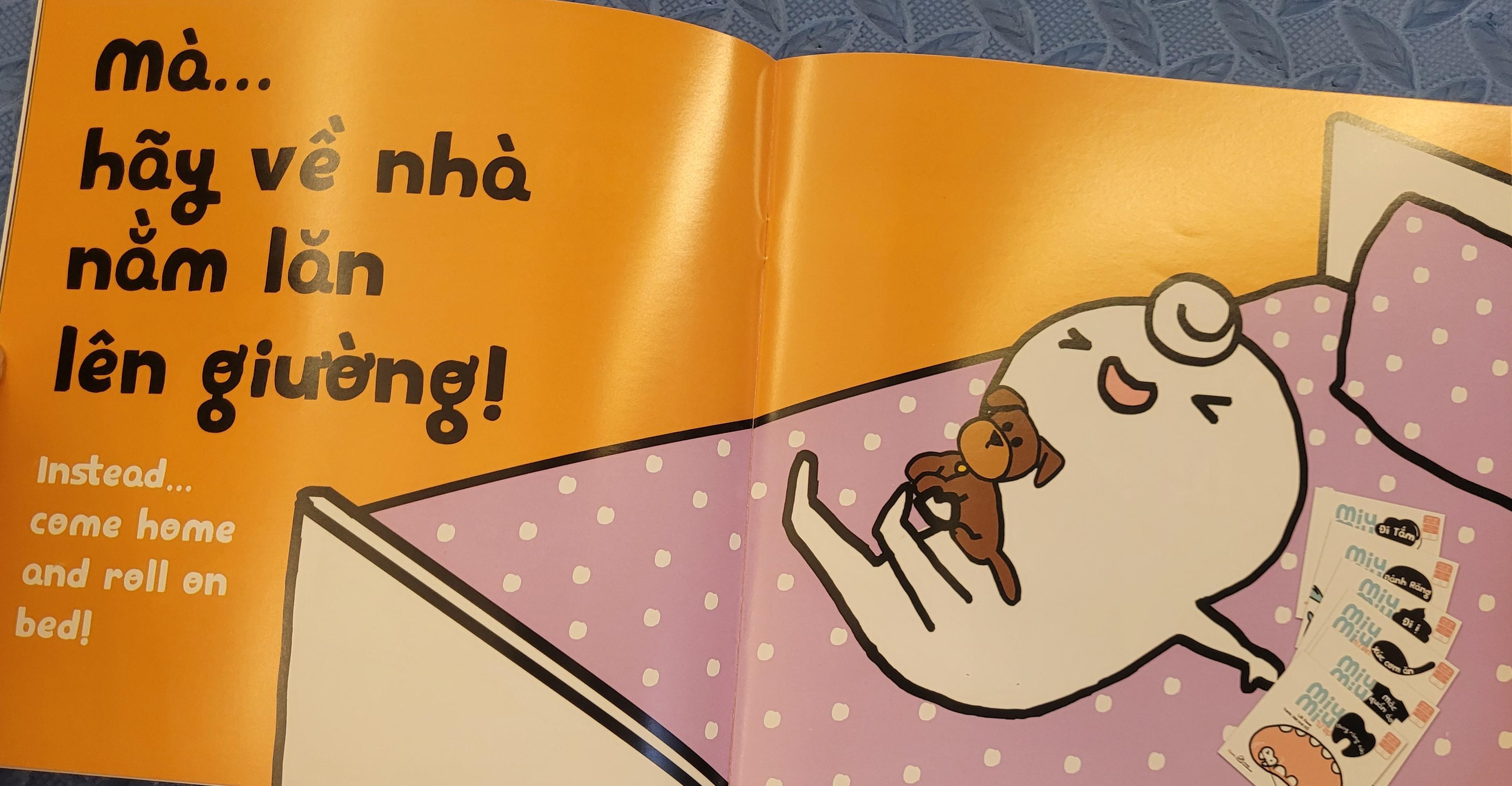 Sách Ehon Miu Bé Nhỏ Phần 1 Song Ngữ - Đừng Ăn Vạ Nhé