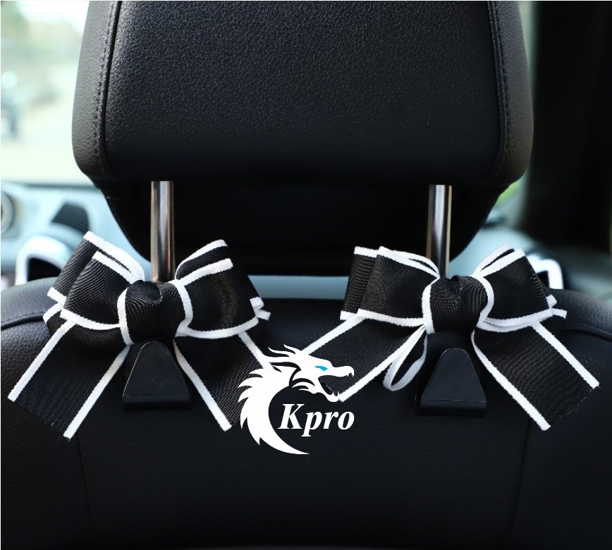 Móc treo đồ sau ghế ô tô, xe hơi (cặp) hình nơ - Hàng Kpro chất lượng cao