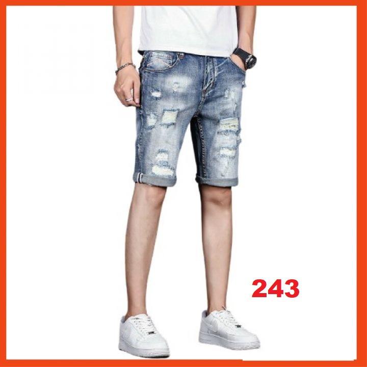 Quần short jean chất bò co giãn- quần lửng nam nhiều mẫu thời trang TINA ms223