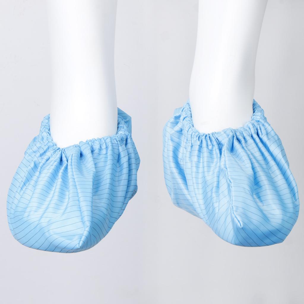 Anti-static Reusable Shoe Boot Cover Blue Overshoe Protector For Workshop