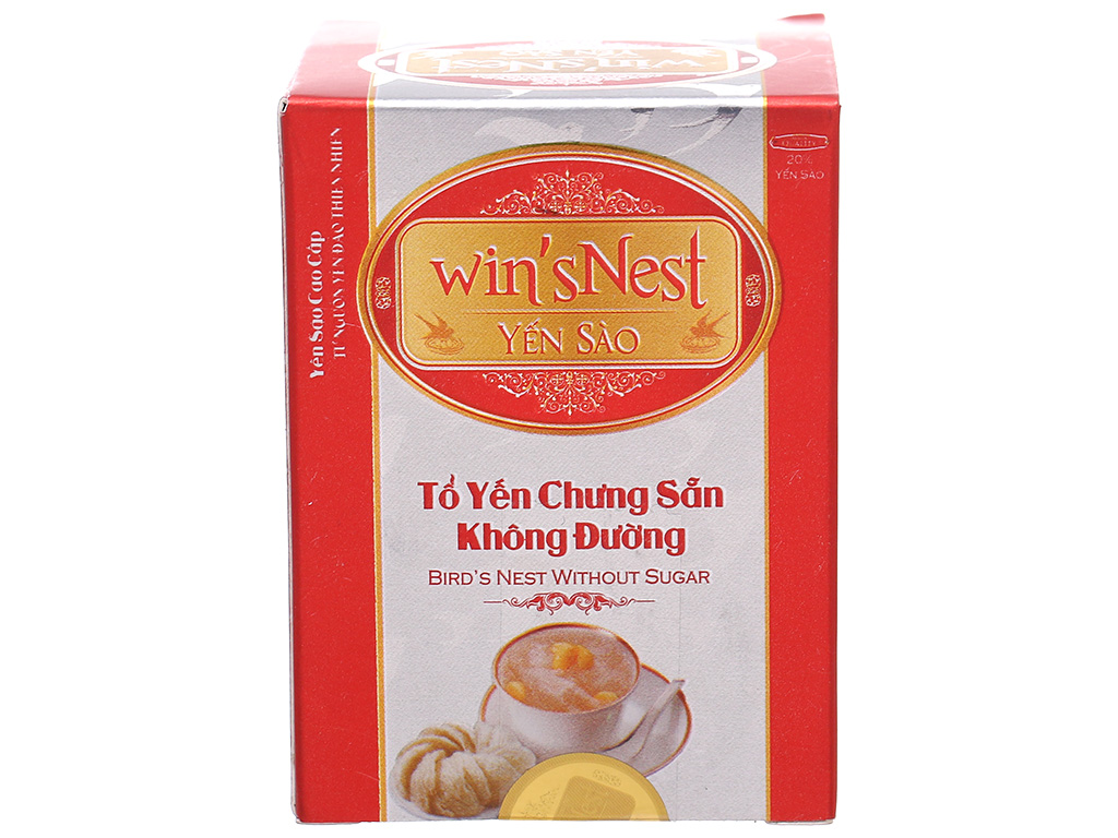 Combo 10 lọ Yến Sào cao cấp win'snest Tổ Yến Chưng Sẵn Không Đường 20% (70 ml/ lọ) kèm túi xách