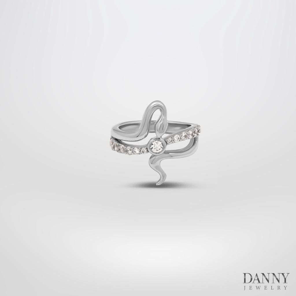 Nhẫn Nữ Danny Jewelry Bạc 925 Biểu Tượng Rắn Đính Đá CZ Xi Rhodium/Vàng Hồng/Vàng 18k N0097