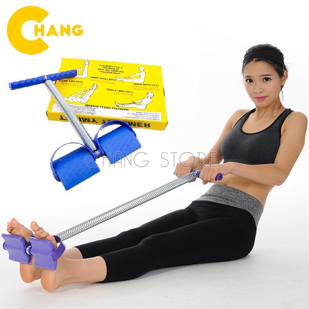 Dụng cụ tập gym - Dây Kéo Tummy Trimmer Tập Cơ Lưng Bụng Hiệu Quả Tại Nhà + Con Lăn 2 Bánh AB