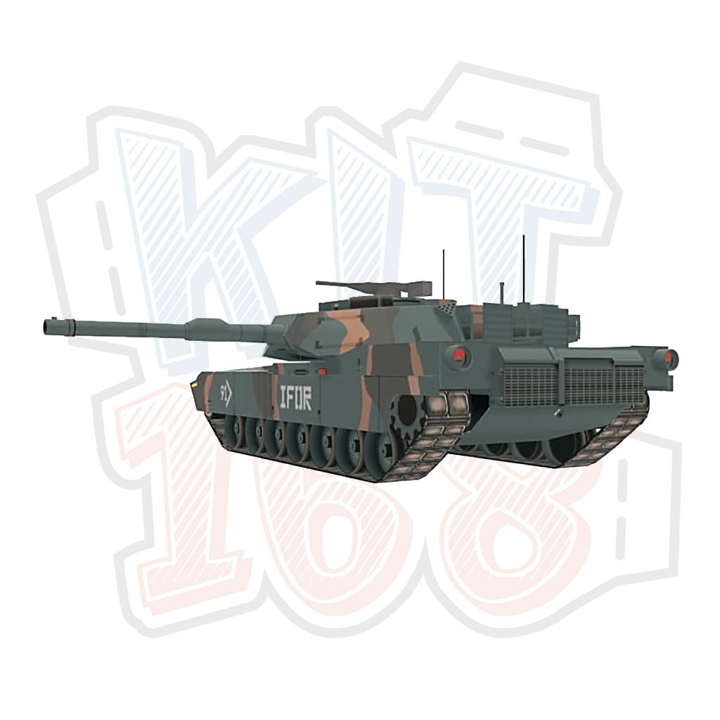 Mô hình giấy Xe tăng quân sự M1A1 Abrams NATO Camo