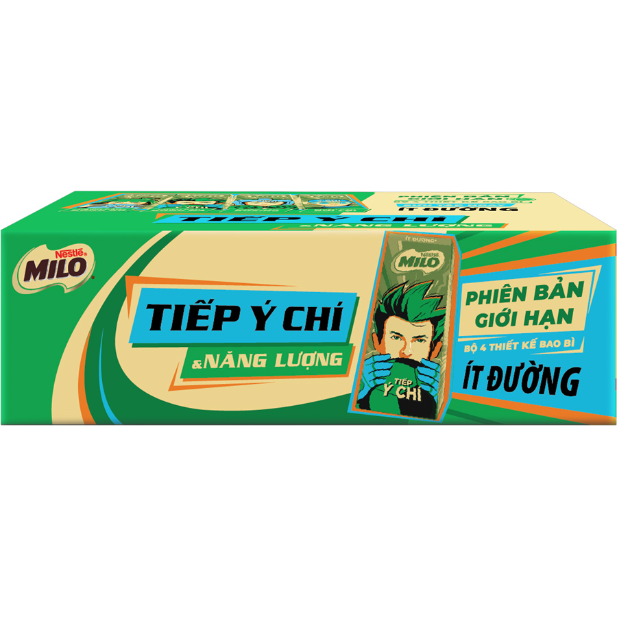 Thùng 48 Hộp Sữa Nestlé Milo Ít Đường (180ml/ Hộp)