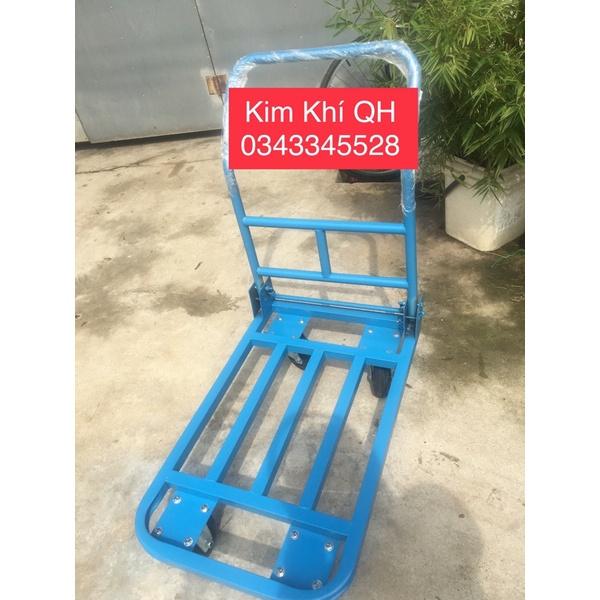 Xe đẩy Hàng 4 bánh , xe kéo hàng  khung sắt hộp Tải Trọng Lớn 300kg kích thước sàn 50x80cm