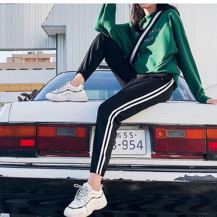Hàng loại 1: Quần Thể Thao Nữ Bom Gấu Hai Rót Trơn Chất Thun Mát DVGIT  Mặc Đi Chơi Kiểu Dáng Jogger Hàn Quốc - Đen