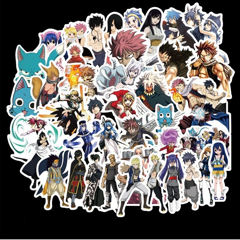 Bộ 50 miếng Sticker hình dán Fairy Tail