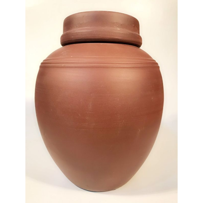 Hũ Sành Tài Lộc Đựng Muối Phong Thủy Hay Ngâm Rượu Hạ Thổ - 4 Liít - Nâu Brown