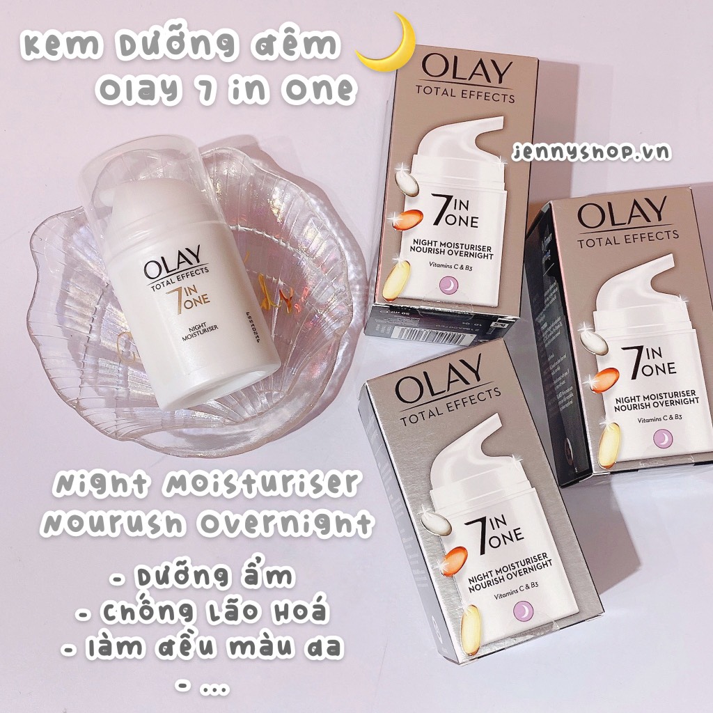 Kem Dưỡng Da Olay Total Effects 7 In 1 Ngày và Đêm Hỗ Trợ Dưỡng Da, Tái Tạo Và Làm Đẹp Da Một Cách Tối Ưu, Chống Lão Hóa(Nội Địa UK)