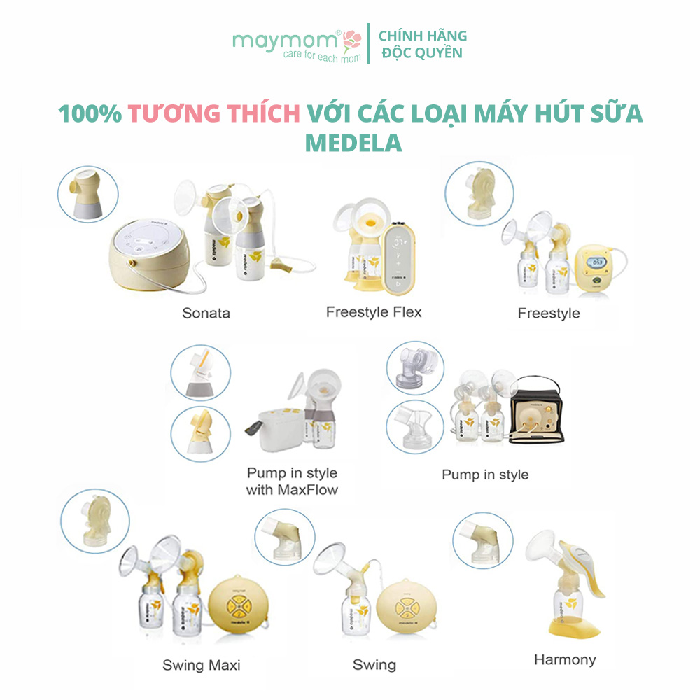 Phễu Hút Sữa Maymom Myfit, Phụ Kiện Thay Thế Máy Vắt Sữa Medela, Spectra, Avent, Unimom, Rozabi, Cimilre 