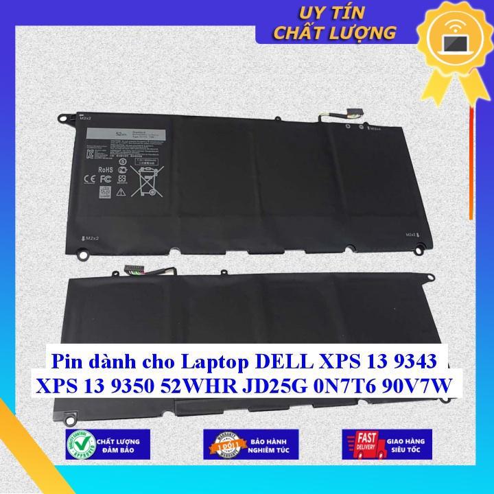 Pin dùng cho Laptop DELL XPS 13 9343 XPS 13 9350 52WHR JD25G 0N7T6 90V7W - Hàng Nhập Khẩu New Seal