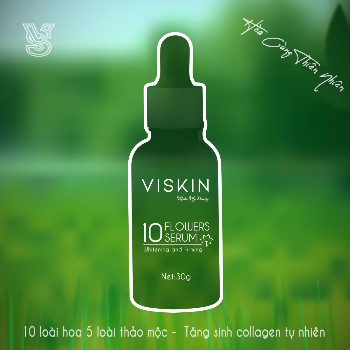 SERUM - TINH CHẤT 10 LOÀI HOA VISKIN - pH 5.4