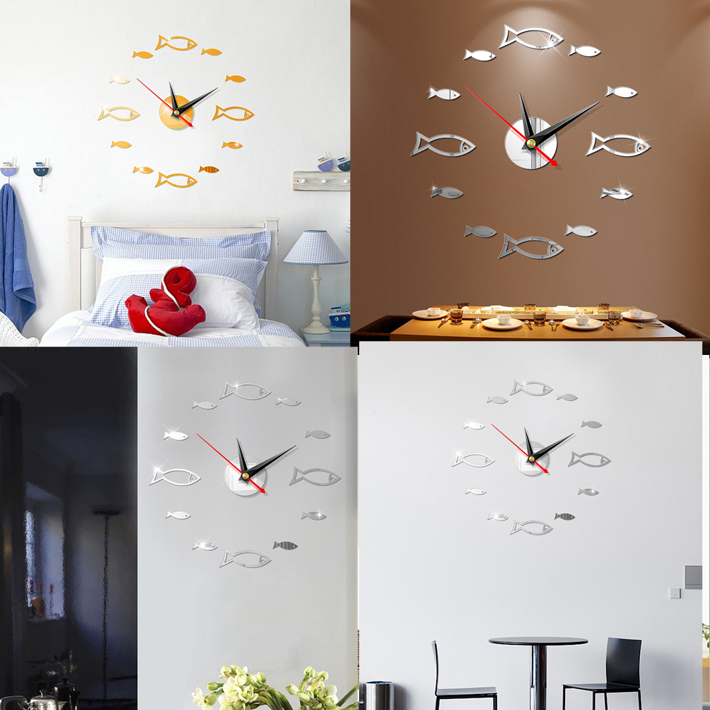 Đồng hồ treo tường 3D tự lắp ráp phong cách Châu Âu hiện đại đang HOT DH04 Đồng hồ số