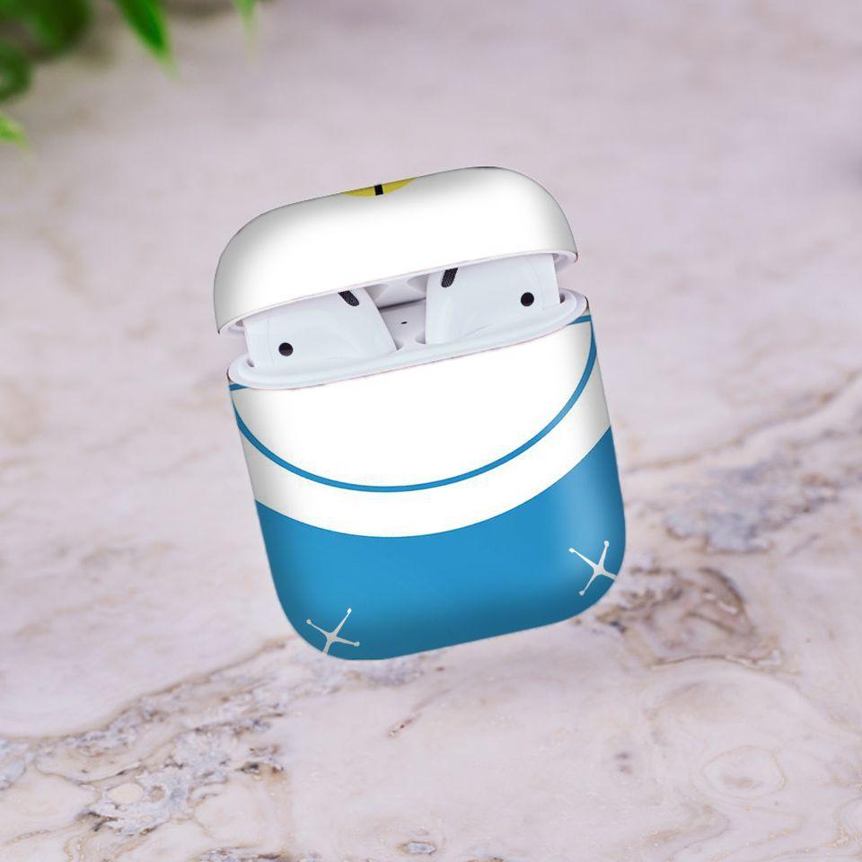 Miếng dán skin cho AirPods in hình Doremon - Dor032 (AirPods ,1 2, Pro, TWS, i12)