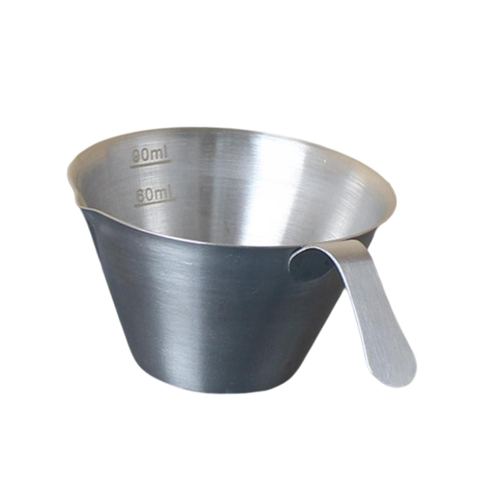 Stainless Steel Espresso Measuring Cup Coffee Mug Bar Drink Mugs for Kitchen