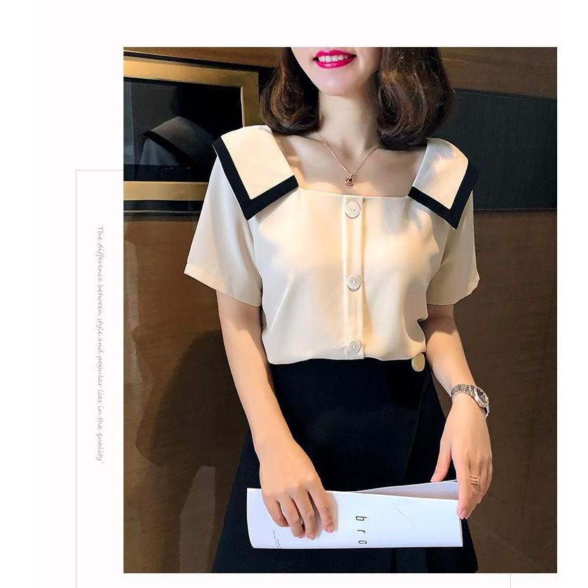 AÓ CỔ SEN PHỐI VIỀN CỔ HOTTREND