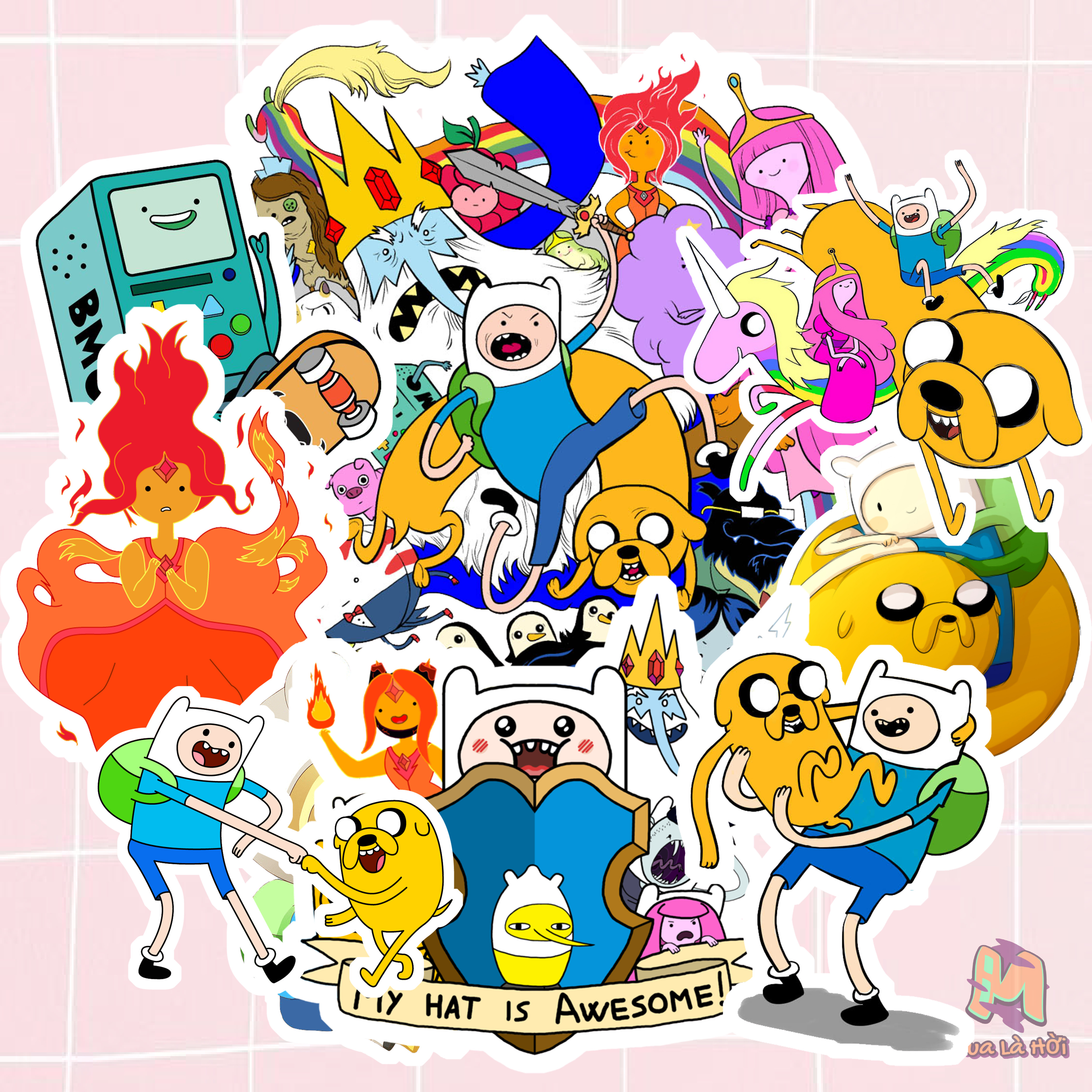 Miếng dán Stickers chủ đề Giờ phiêu lưu