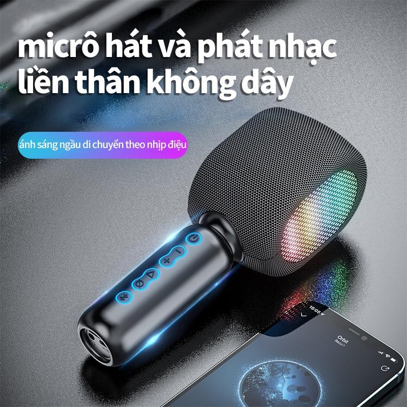 Micro Không Dây Bluetooth compatible Karaoke Professional Speaker Home Handheld DJ Microphone - Bảo Hành 3Tháng