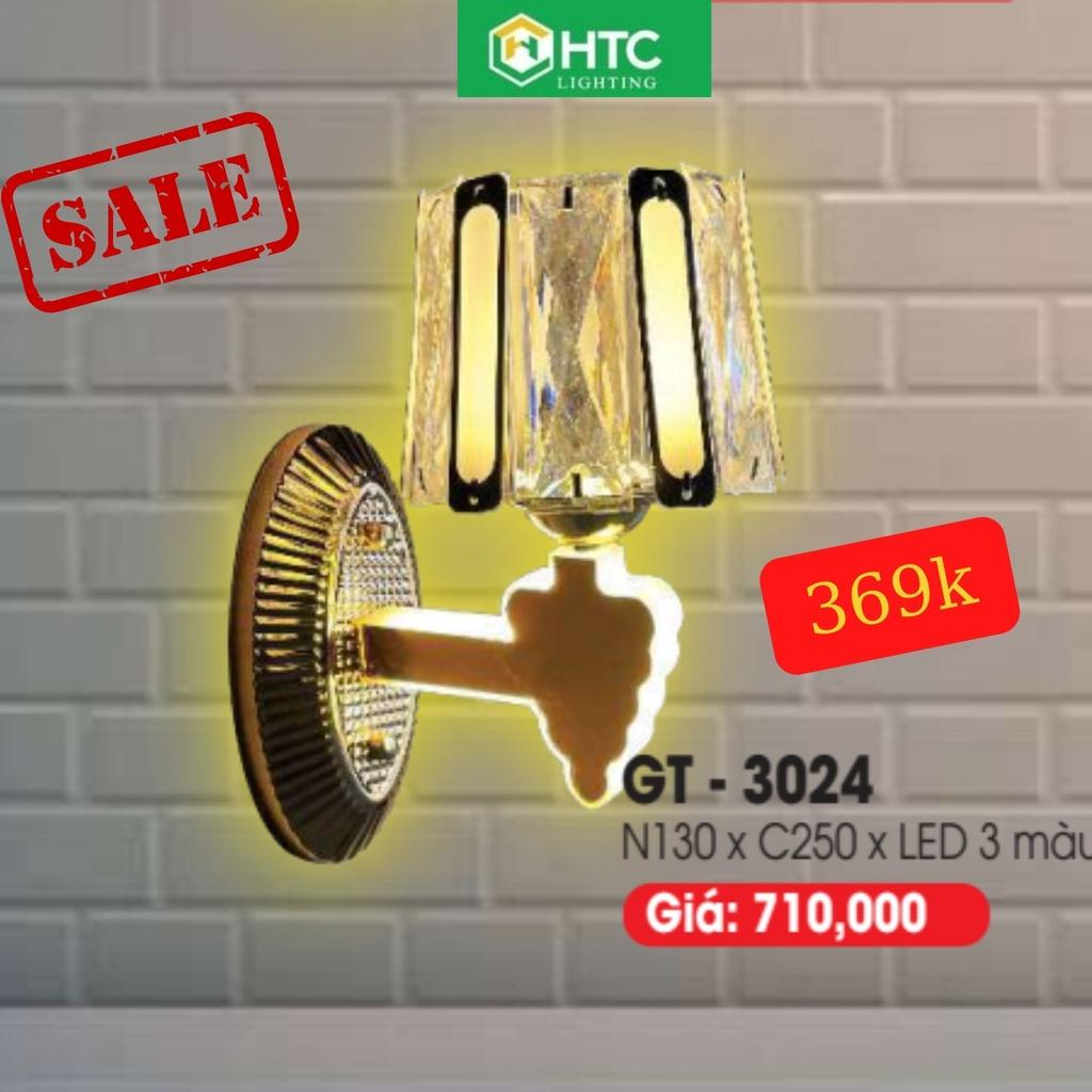 Đèn LED pha lê gắn tường trang trí cầu thang, hành lang, phòng ngủ sang trọng, hiện đại - LED 3 màu