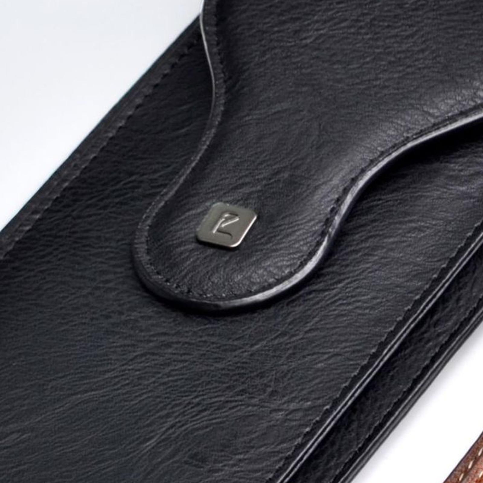 PU Leather Phone Cover Pouches Men black