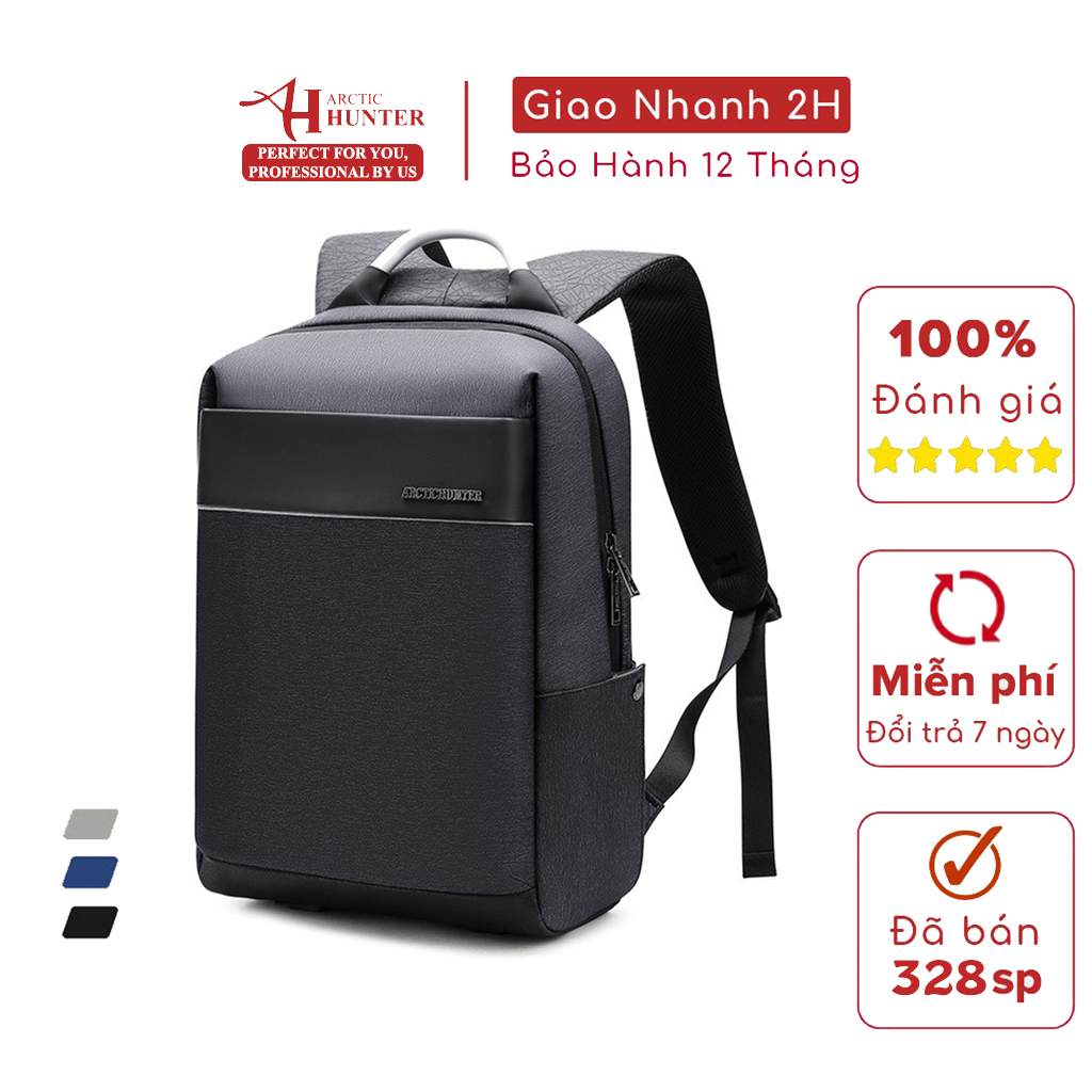 Hình ảnh Balo laptop Arctic Hunter chất liệu chống nước, có cổng USB - B00218