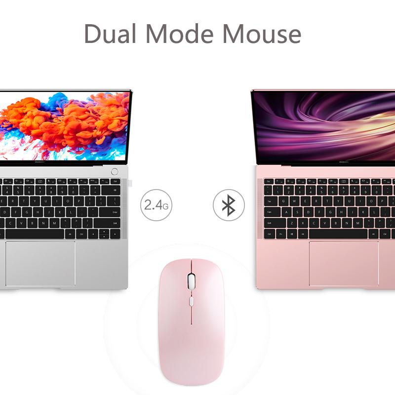 Sạc Chuột Bluetooth Cho iPad Pro Không Dây Siêu Mỏng USB Máy Tính Quang Học Chuột Hồng Cho Apple Xiaomi Samsung Máy Tính Bảng