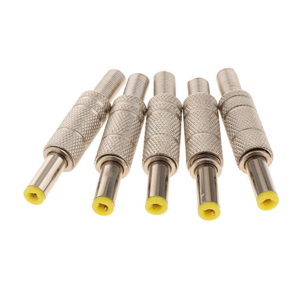 5 x Repalcement DC 5.5MM x 2.5MM Power Connector Welding Jack Adapter Metal Shell