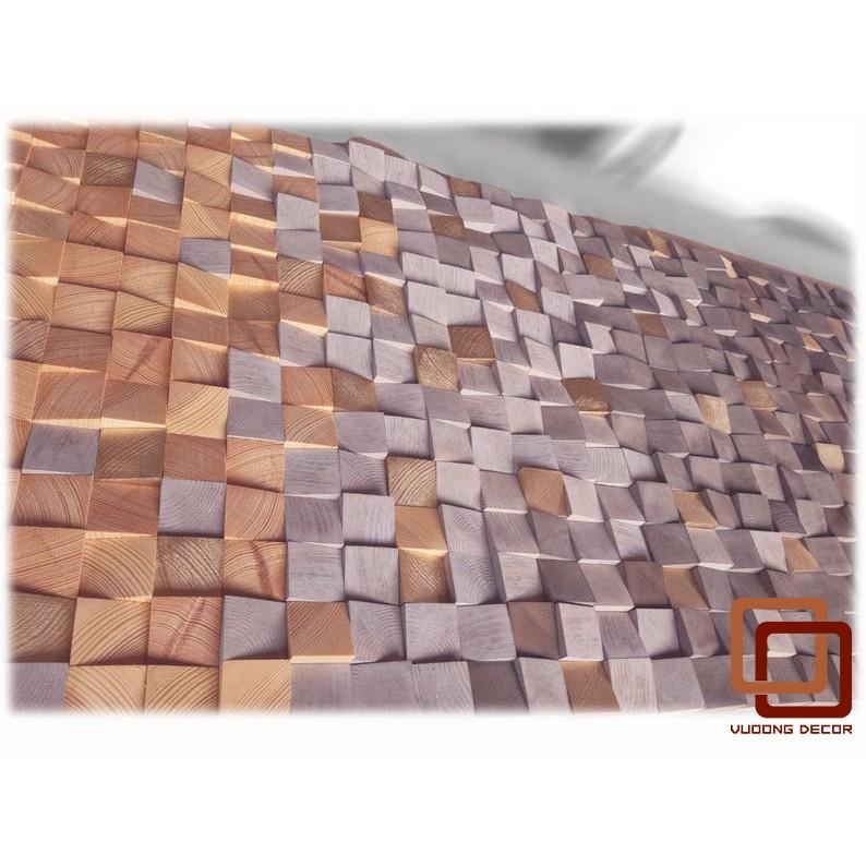 Tranh gỗ trang trí 3D tone PASTEL NHẸ NHÀNG (Wood mosaic) - (KÍCH THƯỚC 30x60, 40X80 VÀ 50cmx1M)