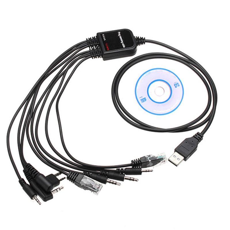 ICOM MOTOROLA Dây Cáp Lập Trình USB Máy Tính 8 Trong 1 Cho kenwood baofeng baofeng yaesu