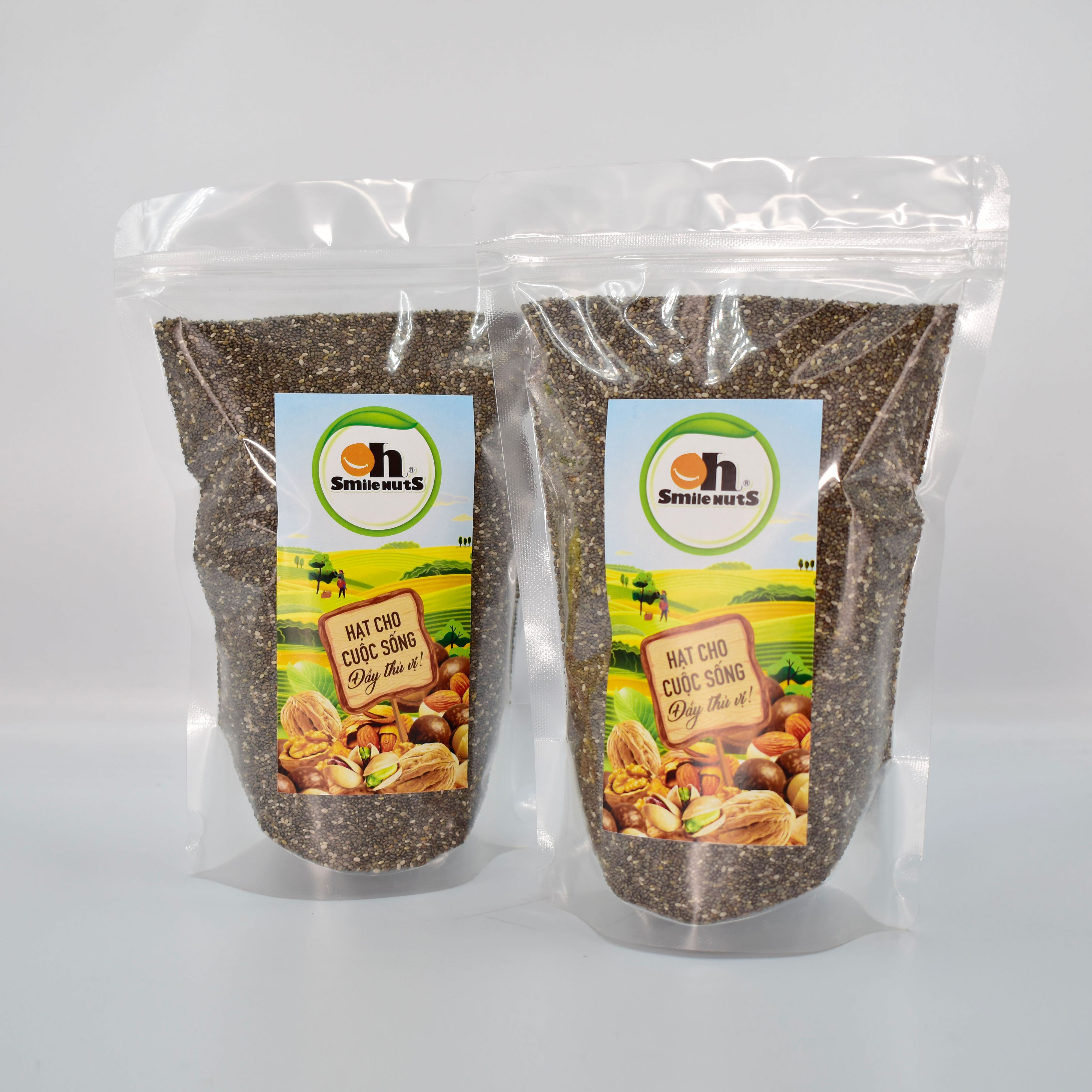 Hạt Chia Đen Hữu cơ SMILENUTS túi 500g -