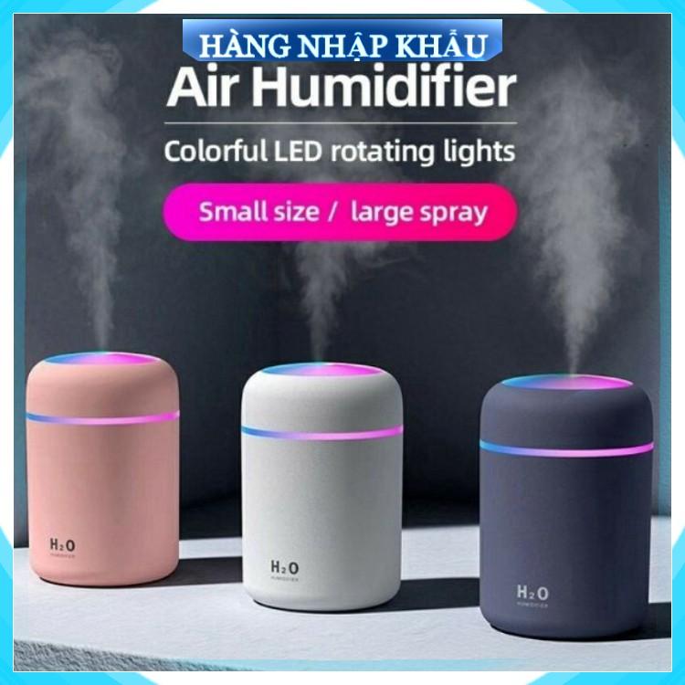 Máy Phun Sương - Loại 1 Tạo Độ Ẩm Không Khí Mini Humidifier Cho Xe Hơi ô tô Để Phòng usb Có Đèn Led 300ml